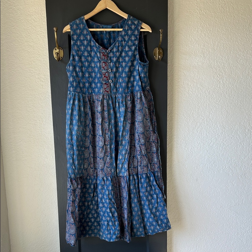 April Cornell Blue Dress Size L